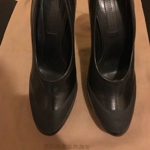 Burberry Black Leather Stiletto Pumps Bootie
